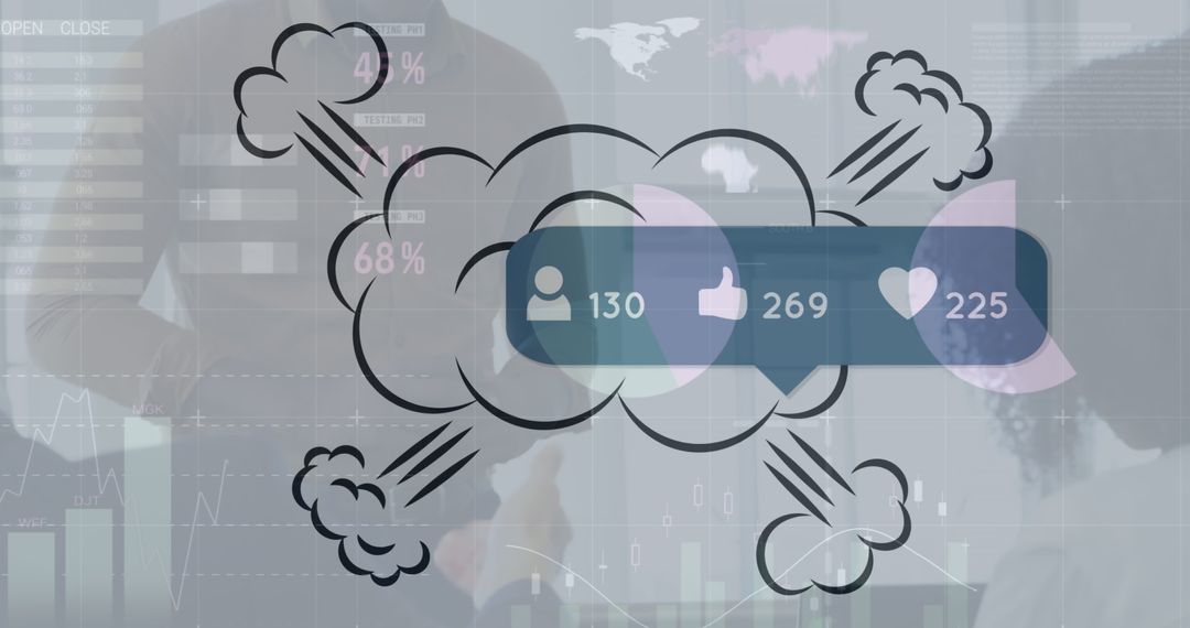 Business Networking with Data Visualization Overlay