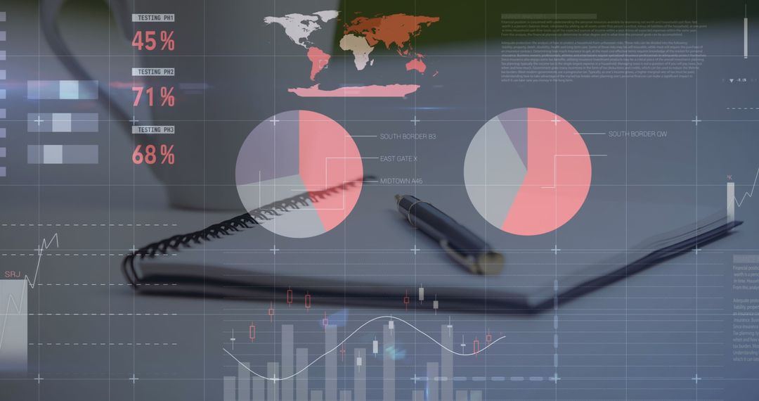 Digital Finance and Global Report Analysis Concept