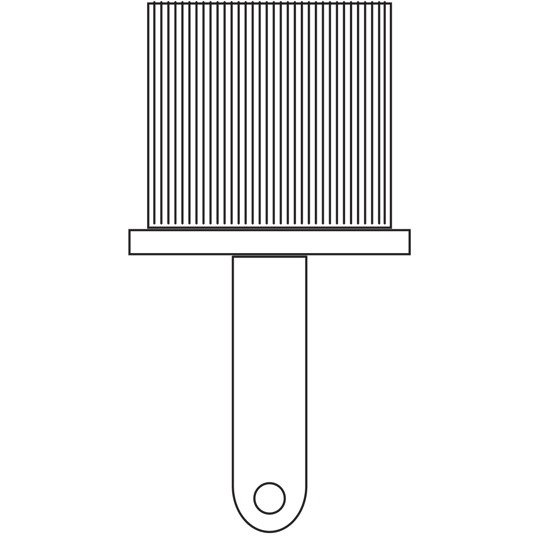 Black Brush Illustration on Transparent Background