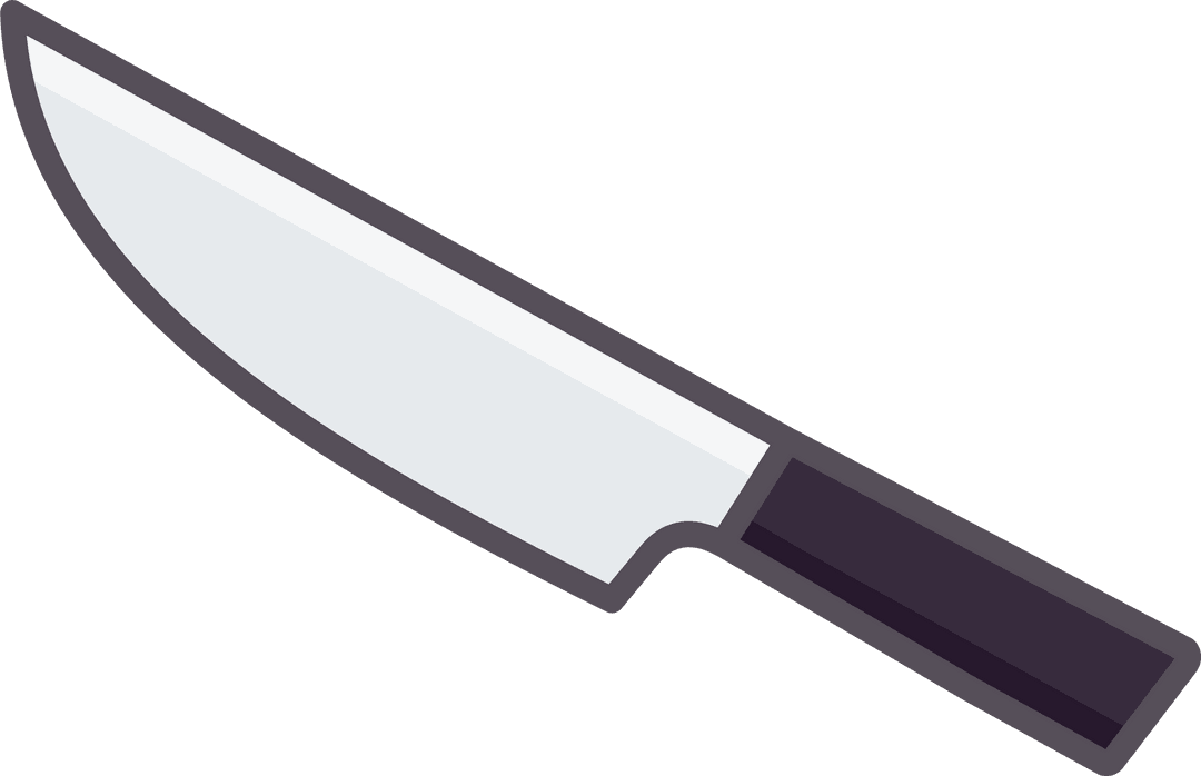 Transparent Minimalist Chef's Knife Illustrating Elegance