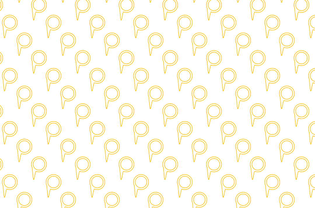 Seamless Yellow Destination Pin Pattern on Transparent Background