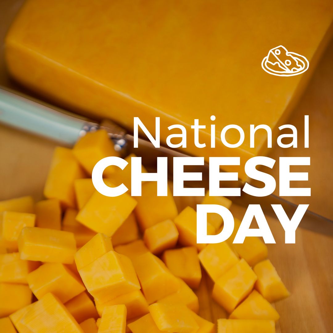 National Cheese Day Text Over Fresh Cheese Cubes - Download Free Stock Templates Pikwizard.com