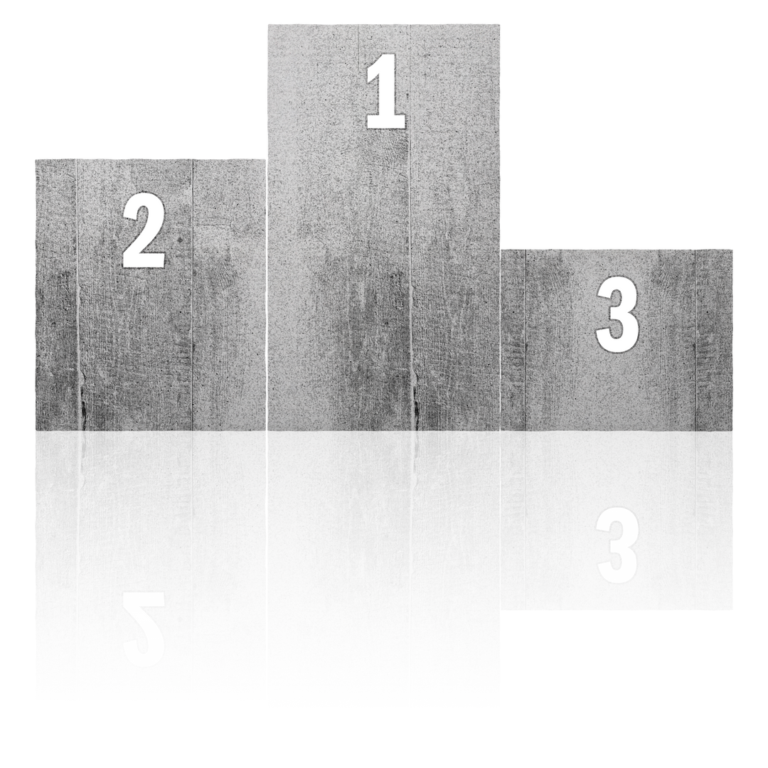 Grey Podium with Numbers Isolated on Transparent Background - Download Free Stock Images Pikwizard.com