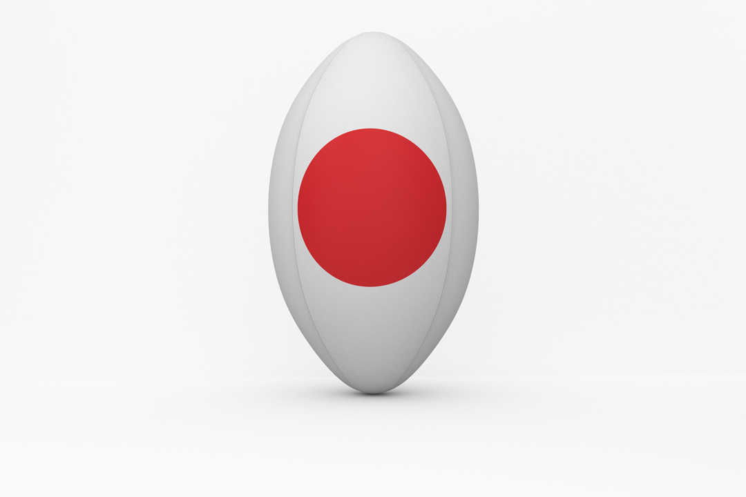 Transparent Japanese Flag on Rugby Ball, Gray Background - Download Free Stock Images Pikwizard.com