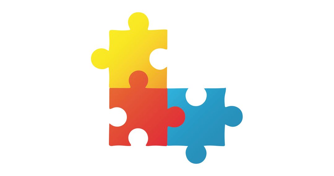 Multicolored Puzzle Pieces Forming Autism Awareness Symbol