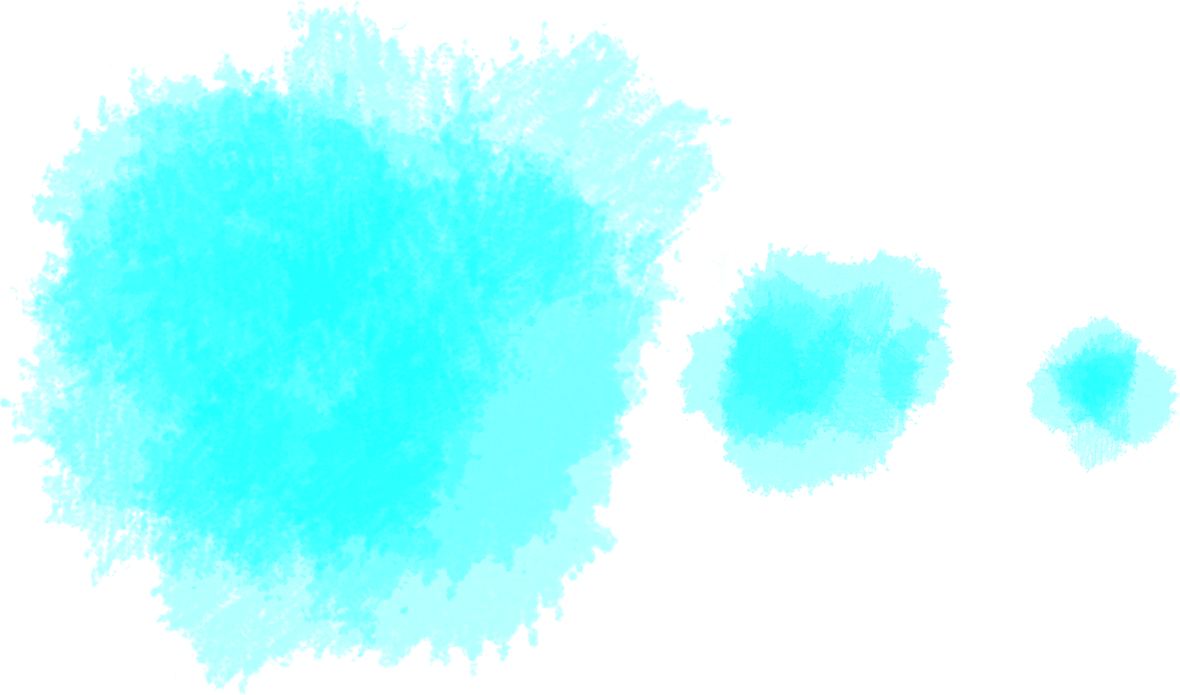 Vibrant Blue Smudges on Transparent Background for Designs