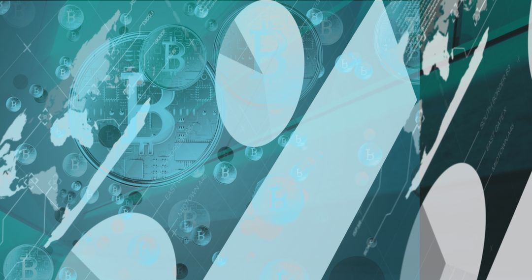 Futuristic Global Bitcoin and Digital Interface