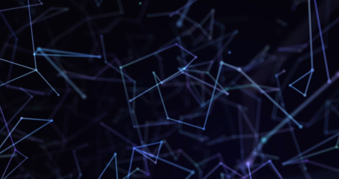 Glowing Digital Network Connective Web on Dark Background