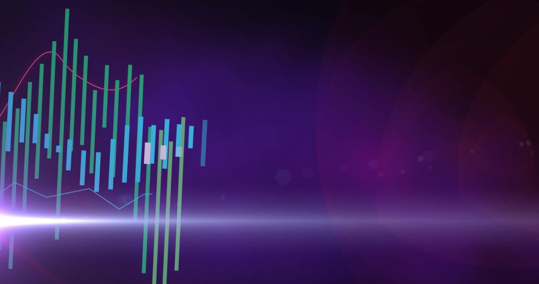 Abstract Financial Data Visualization on Tech Background