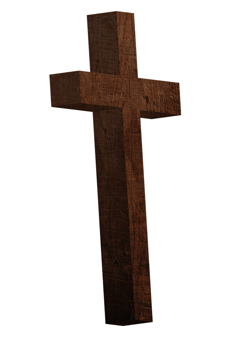 Digital Illustration of Wooden Christian Cross on Transparent Background - Download Free Stock Images Pikwizard.com