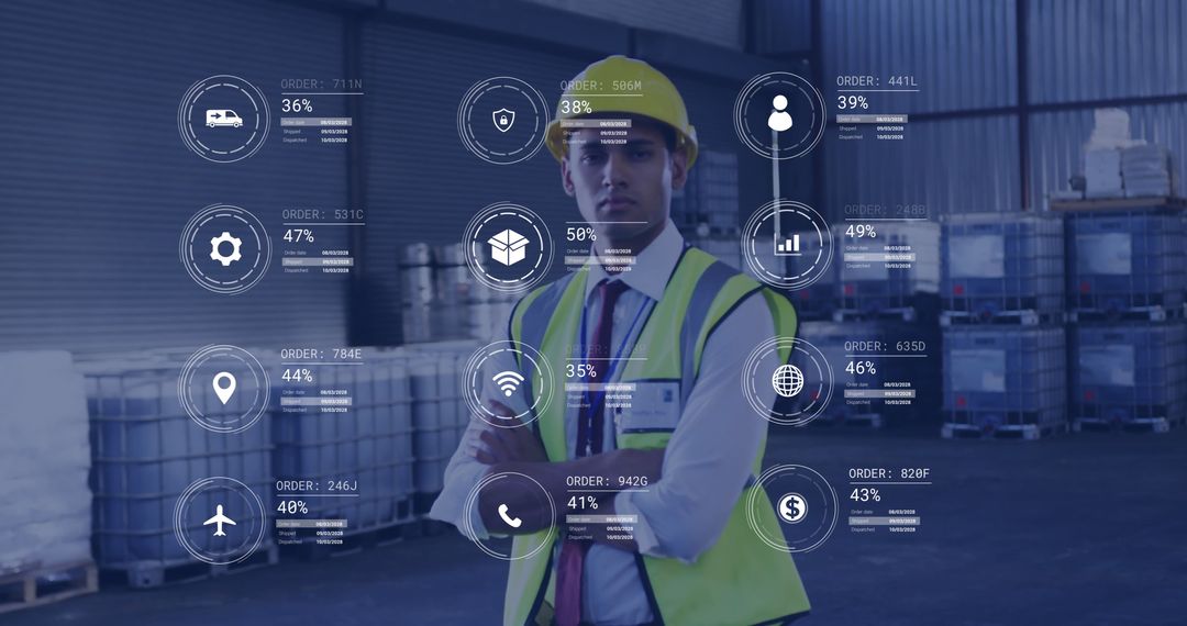 Warehouse with Data Interface Overlay for Supply Chain Analysis