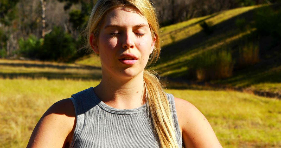 Young Woman Practicing Outdoor Meditation at Sunrise - Free Images, Stock Photos and Pictures on Pikwizard.com