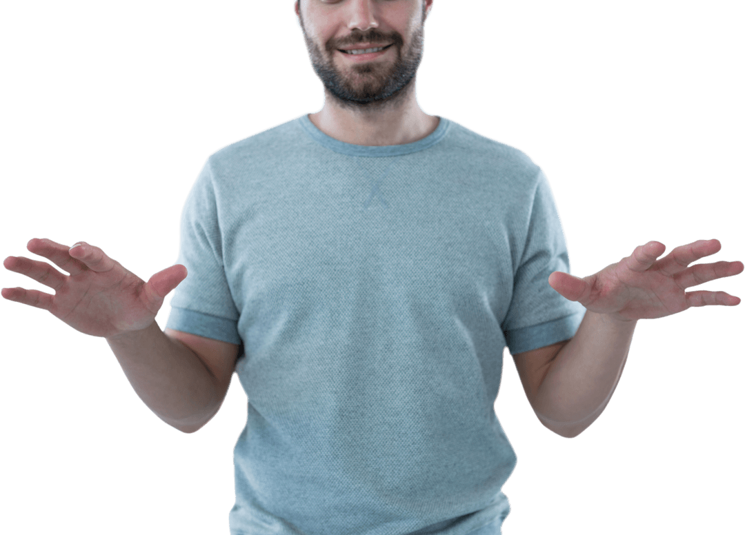 transparent mock user interface interaction by casual man - Download Free Stock Images Pikwizard.com