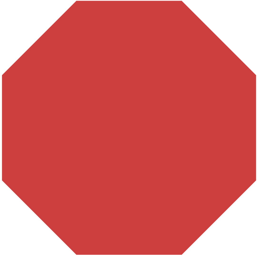 Red Transparent Stop Sign with Copy Space on Transparent Background