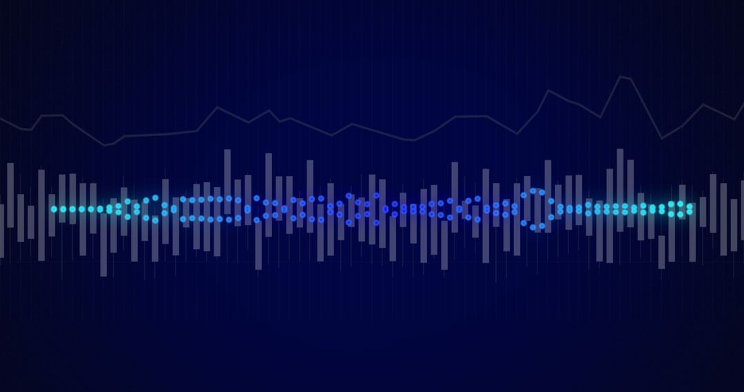 Dynamic Digital Soundwave Pattern on Dark Background