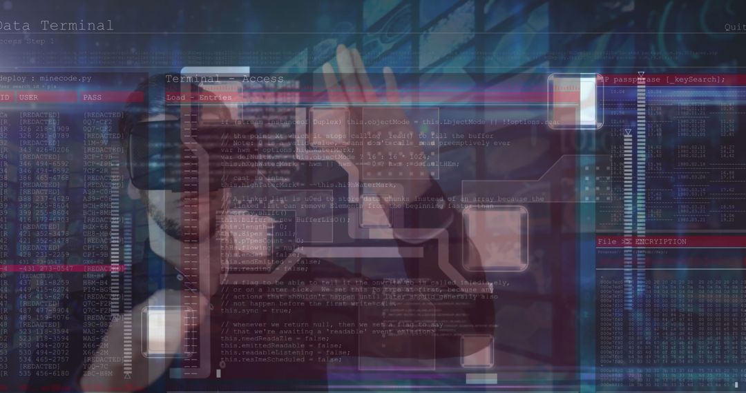 VR Headset Innovating Data Management Interface