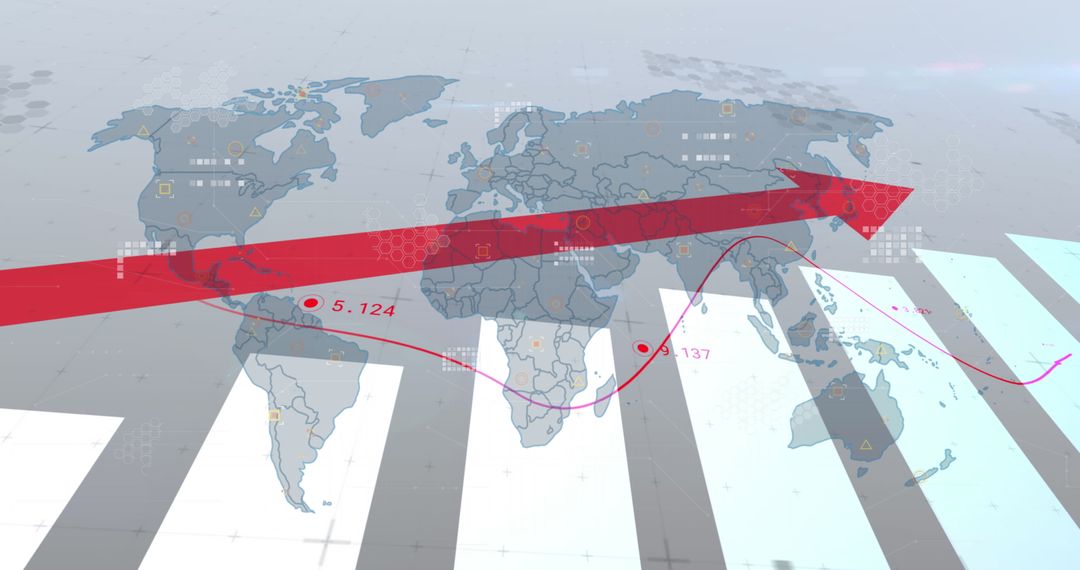Global Financial Analysis with Graph and World Map