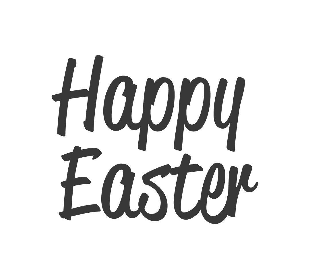 Happy Easter Celebration Text Transparent Background Illustration