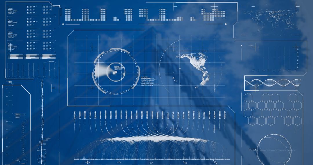 Digital Financial Analytics Displayed on Futuristic Interface