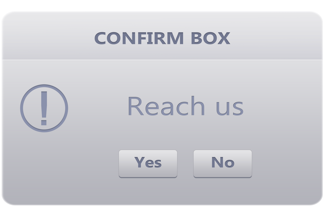Gray Transparent Confirm Box with Reach Us on UI Interface - Download Free Stock Images Pikwizard.com