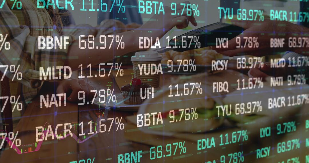 Digital Finance Interface Overlay with Payment Terminal