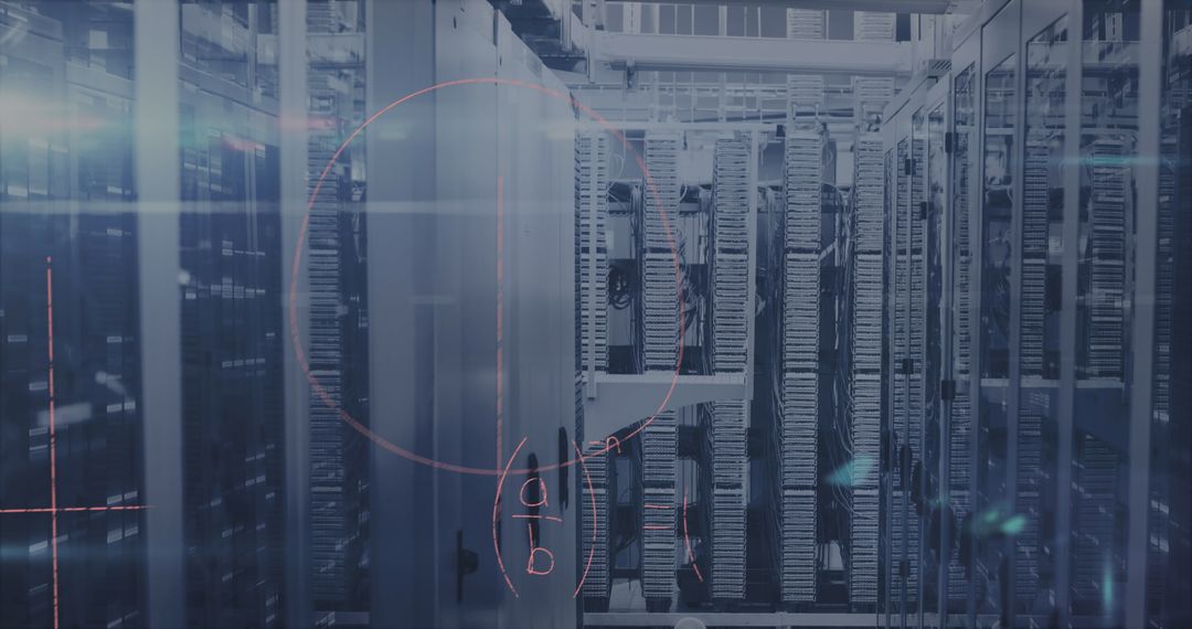 Advanced Digital Interface in Futuristic Server Room