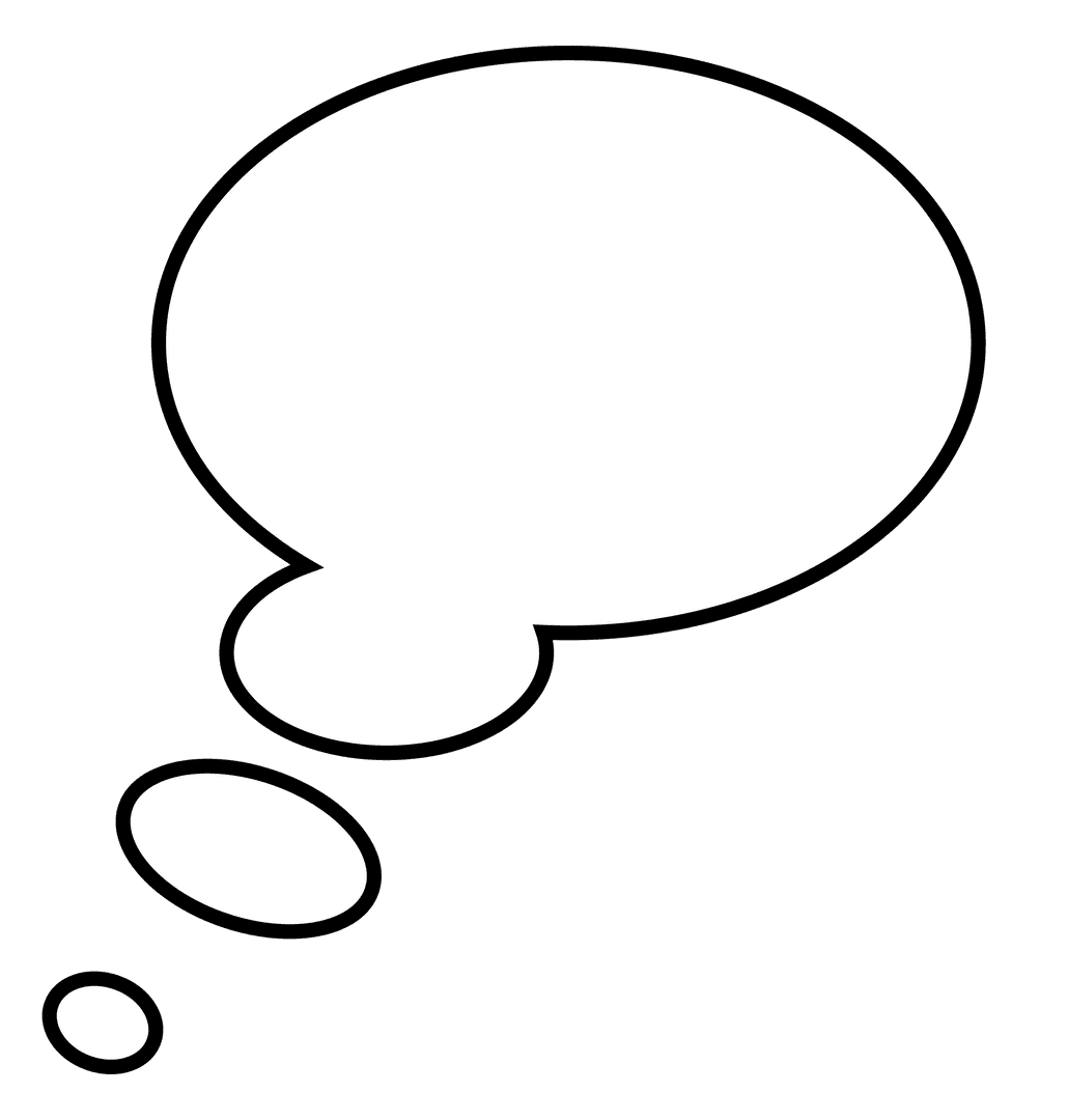 Transparent Thought Bubble Illustration with Copy Space