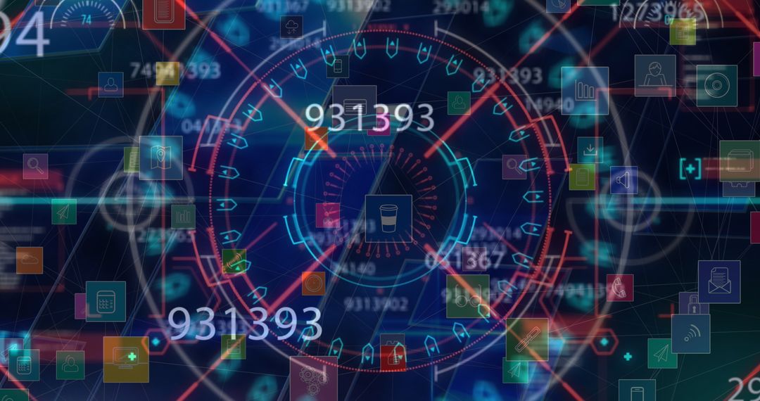 Futuristic Digital Interface with Data Analytics Networks