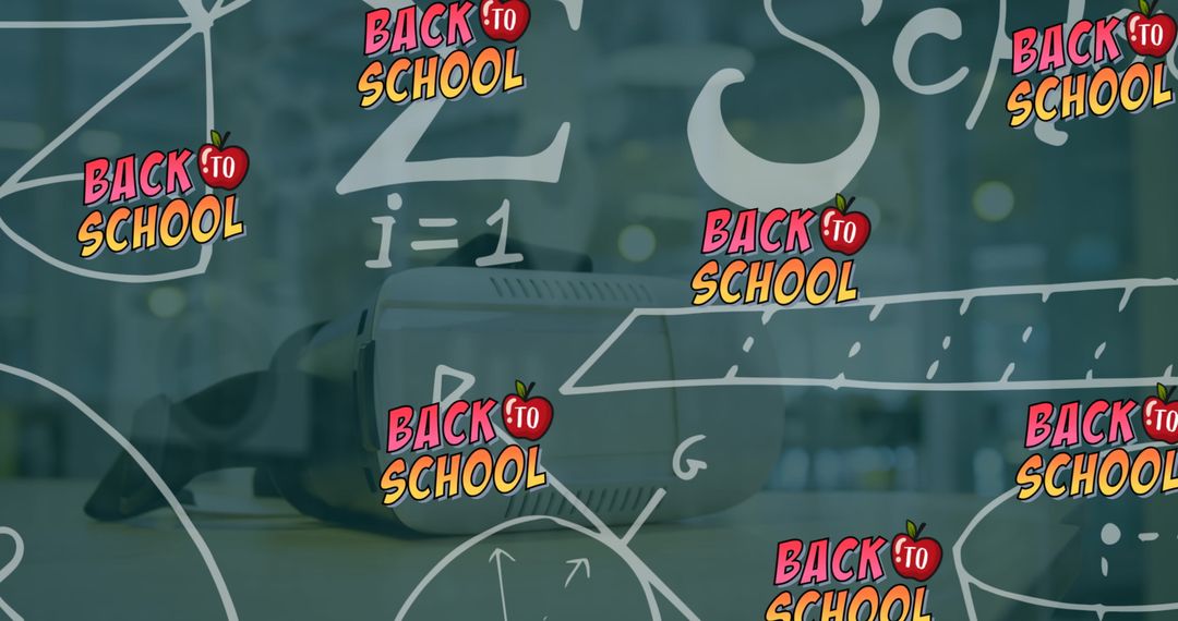 Back to School VR Headset with Math Formulas Digital Learning