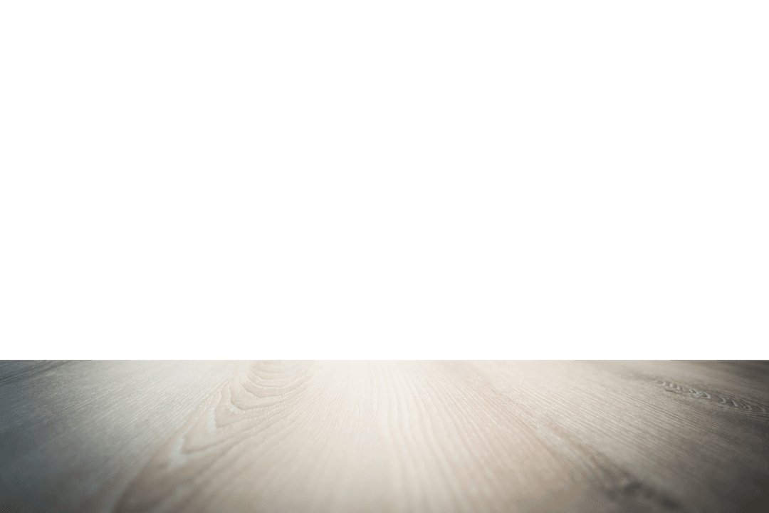 Empty Wooden Table with Elegant Light on Transparent Black Background