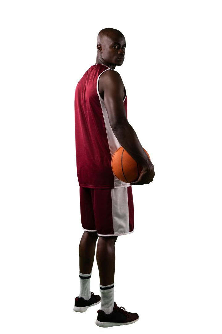 African American Male Basketball Player with Ball on Transparent Background - Download Free Stock Images Pikwizard.com