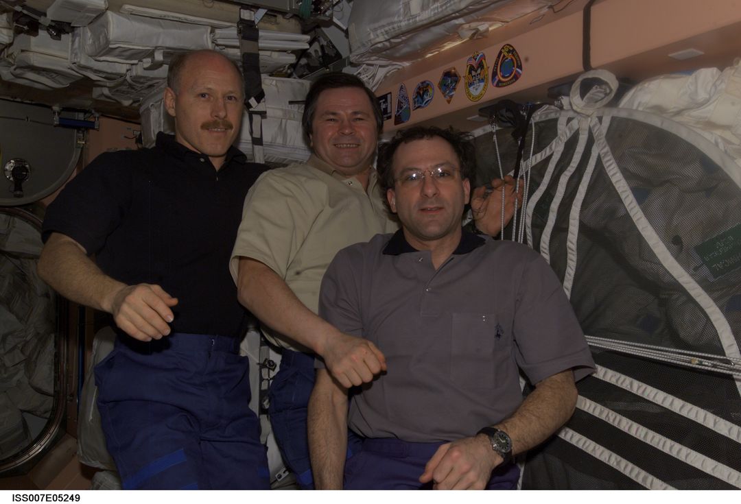 Expedition Six Astronauts Pose in Unity Module on International Space Station - Free Images, Stock Photos and Pictures on Pikwizard.com