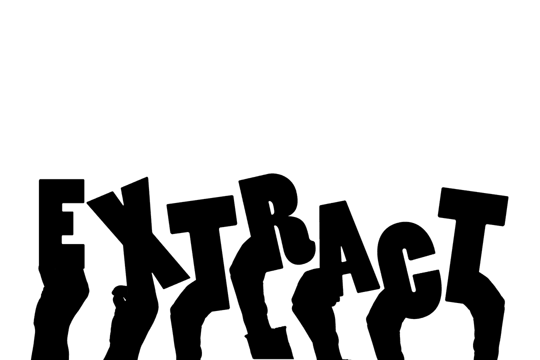 Vector Hands with Keyword Text on Transparent Background