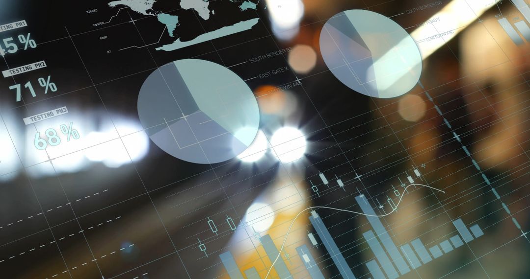 Dynamic Visual Financial Data Charts in Digital Workspace