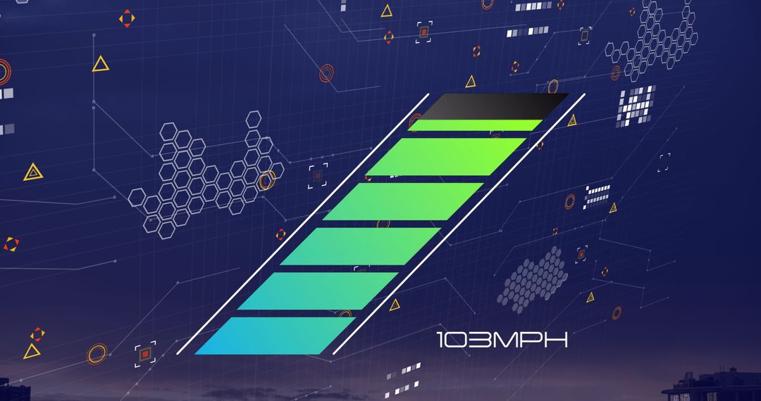 Conceptual Digital Speedometer with Futuristic Background