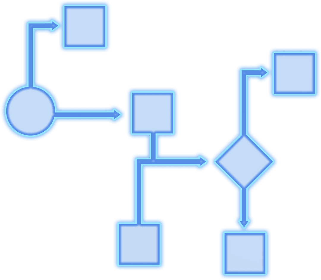 Digital Transparent Flowchart Elements Set in Blue - Download Free Stock Images Pikwizard.com