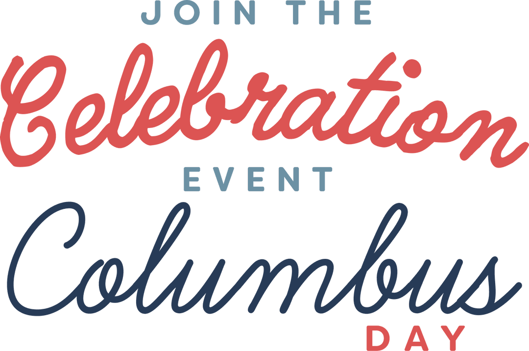 Transparent Poster Design Celebrating Columbus Day Event