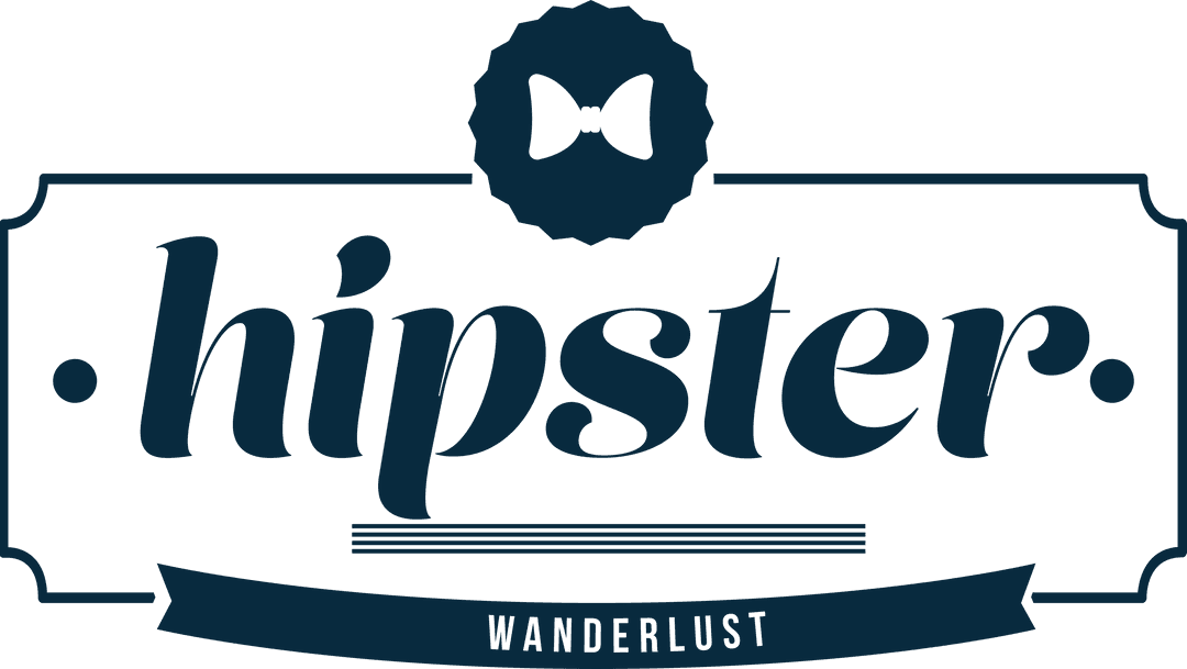 Black Hipster Text In Frame On Transparent Background