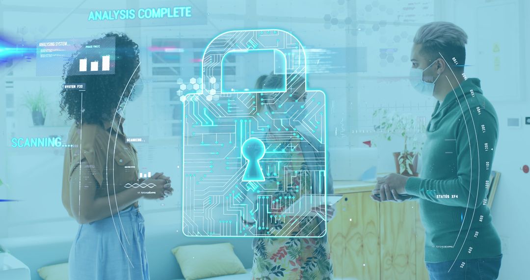 Digital Interface Security with Office Colleagues in Masks