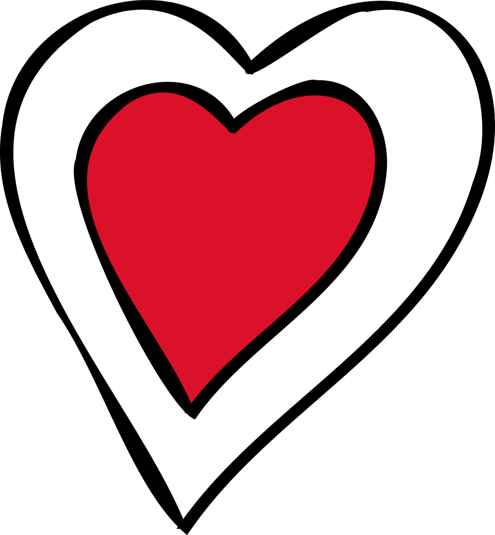 Overlaying Hearts in Transparent Background Symbolizing Love and Connection