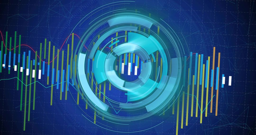 Futuristic Holographic Data Visualization with Digital Metrics