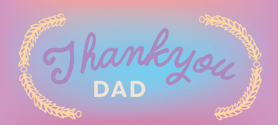 Thank You Dad Text Transparent Background for Celebrations