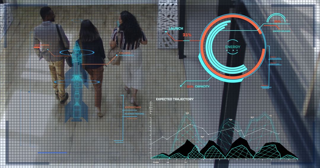 Innovative Technology with Professional Colleagues Analyzing Data