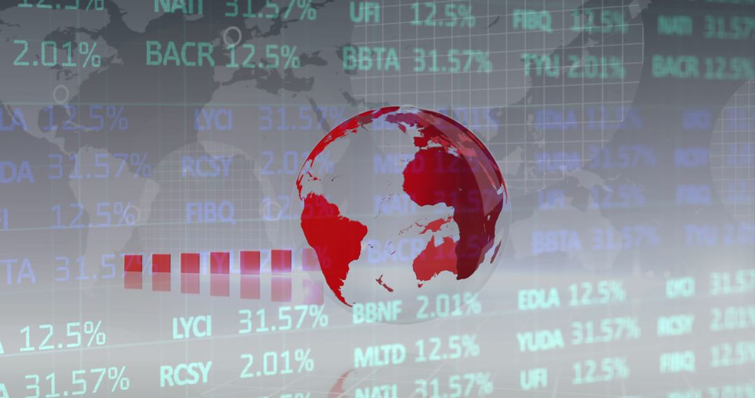 Global Financial Data Visualization with Spinning Globe
