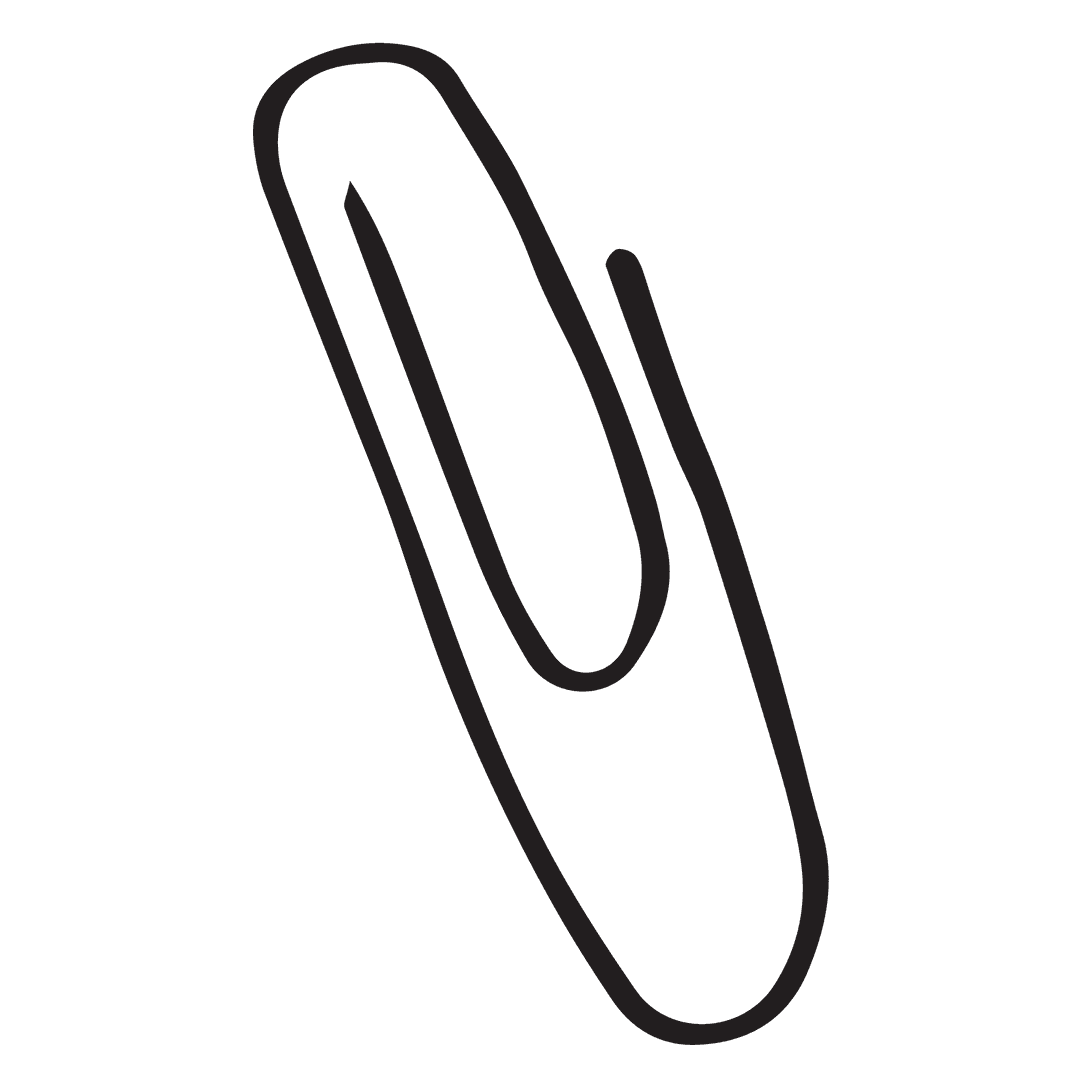 Transparent Paperclip Vector Illustration for Office and Work Themes