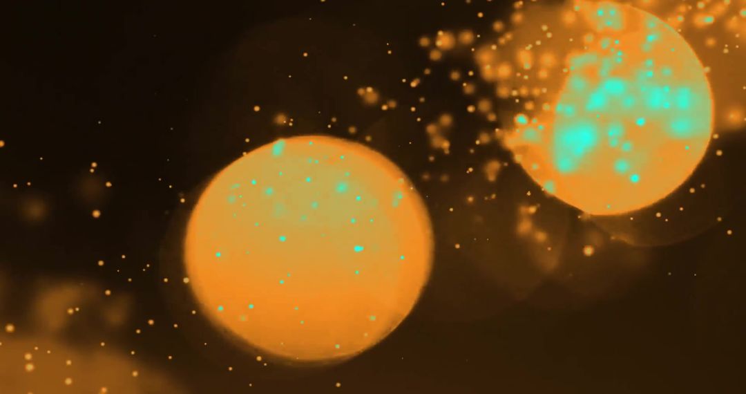 Vibrant Bokehs of Glowing Light Particles in Motion