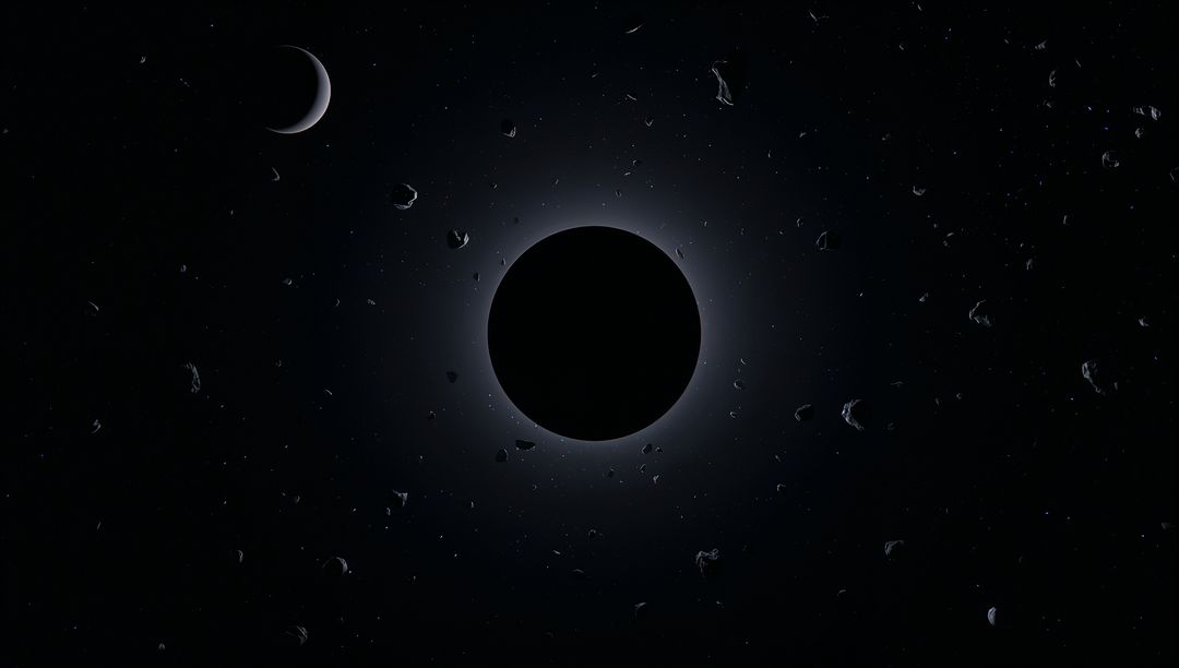 Mysterious Celestial Phenomenon: Black Hole and Crescents