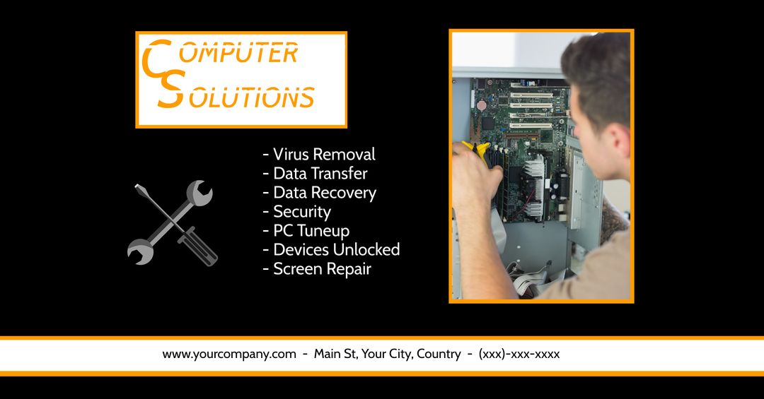 Professional IT Repair Services and Tech Support - Download Free Stock Templates Pikwizard.com