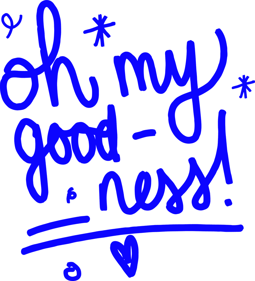 Vibrant Exclamatory Text 'Oh My Goodness!' on Transparent