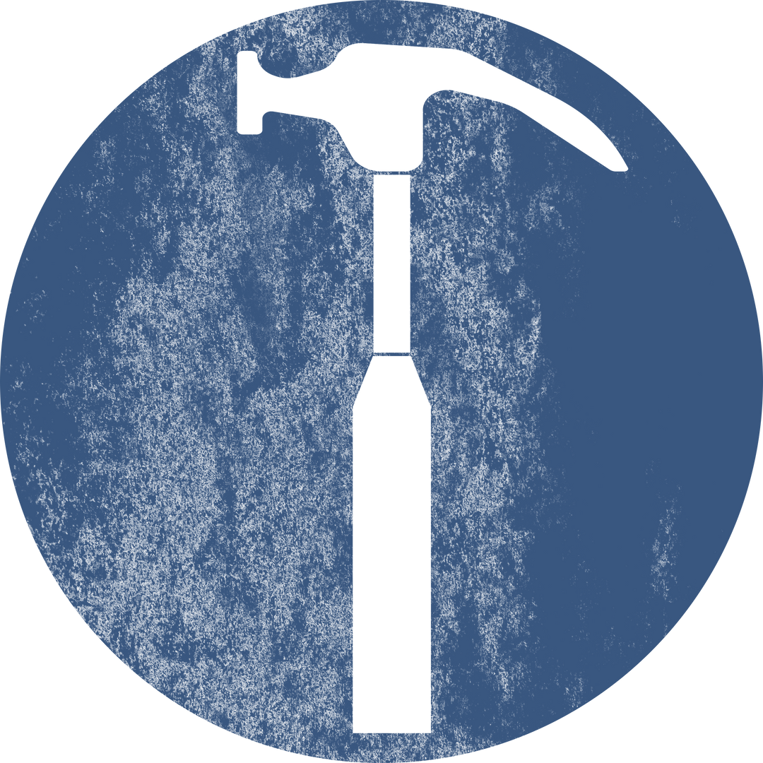 Transparent Silhouette of Hammer in Blue Circle for Construction and Tools Icons - Download Free Stock Images Pikwizard.com